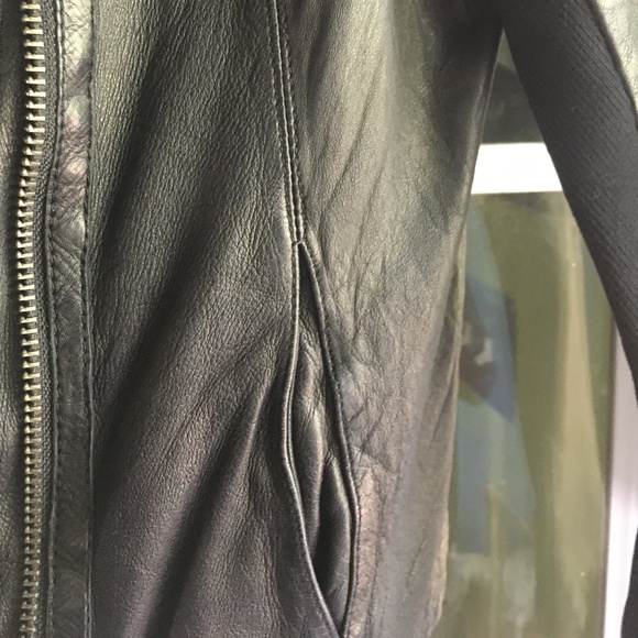 All Saints Ulani Black Leather Jacket - Picture 5 of 6